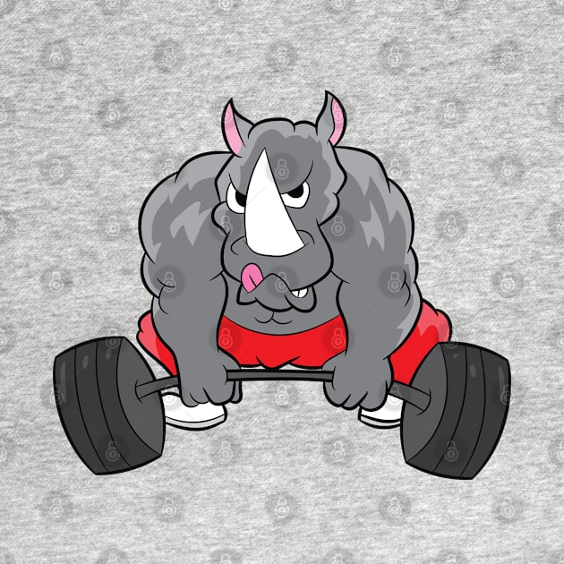 Rhino Weightlifting Gym Rhinoceros Powerlifting Rhino by EQDesigns